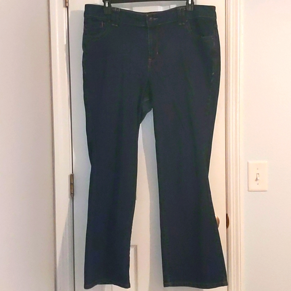 Lane Bryant Sz 20 Average Distinctly Bootcut Dark Jeans